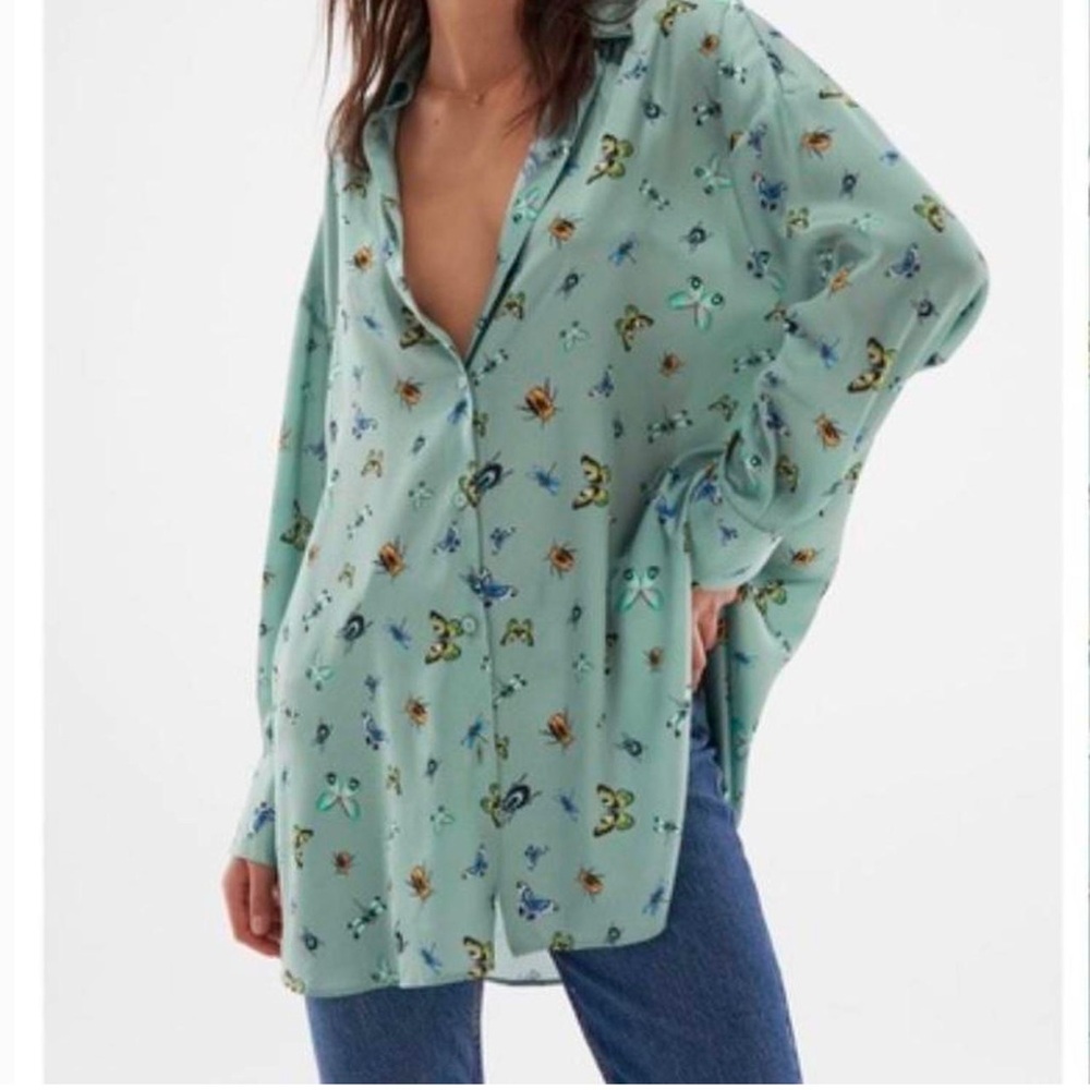 Floral Button-Up Blouse